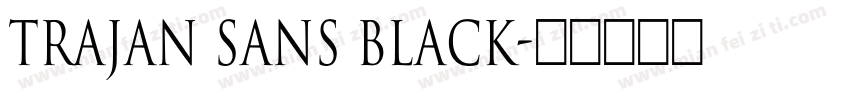 Trajan Sans Black字体转换